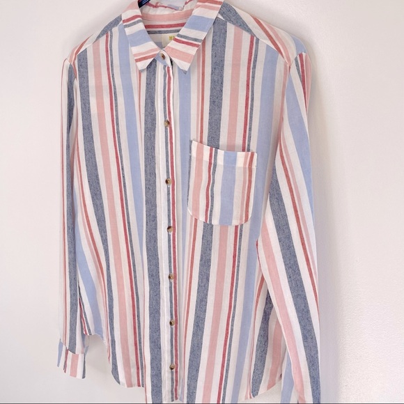 Anthropologie Maeve Chatham Striped Button Down - Picture 5 of 11